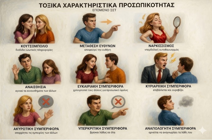 Τα χαρακτηριστικά του τοξικού ατόμου ©