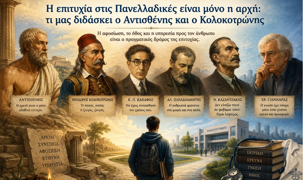 Η επιτυχία στις Πανελλαδικές είναι μόνο η αρχή: Τι μας διδάσκει ο Αντισθένης και ο Κολοκοτρώνης